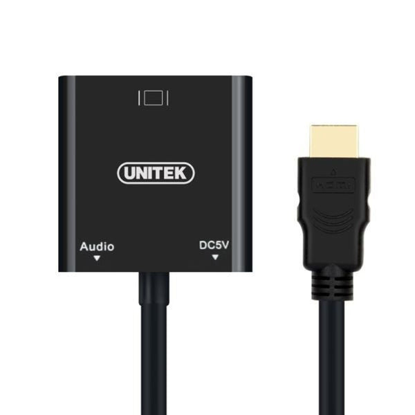 UNITEK HDMI to VGA Converter with Audio. 17cm Cable Length. Convert
