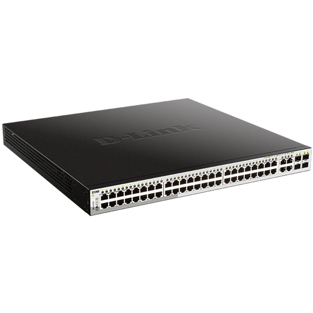 D-Link DGS-1210-52MP 52-Port Gigabit Smart Managed PoE Switch with 52 RJ45 ports and 4 SFP (Combo) Ports