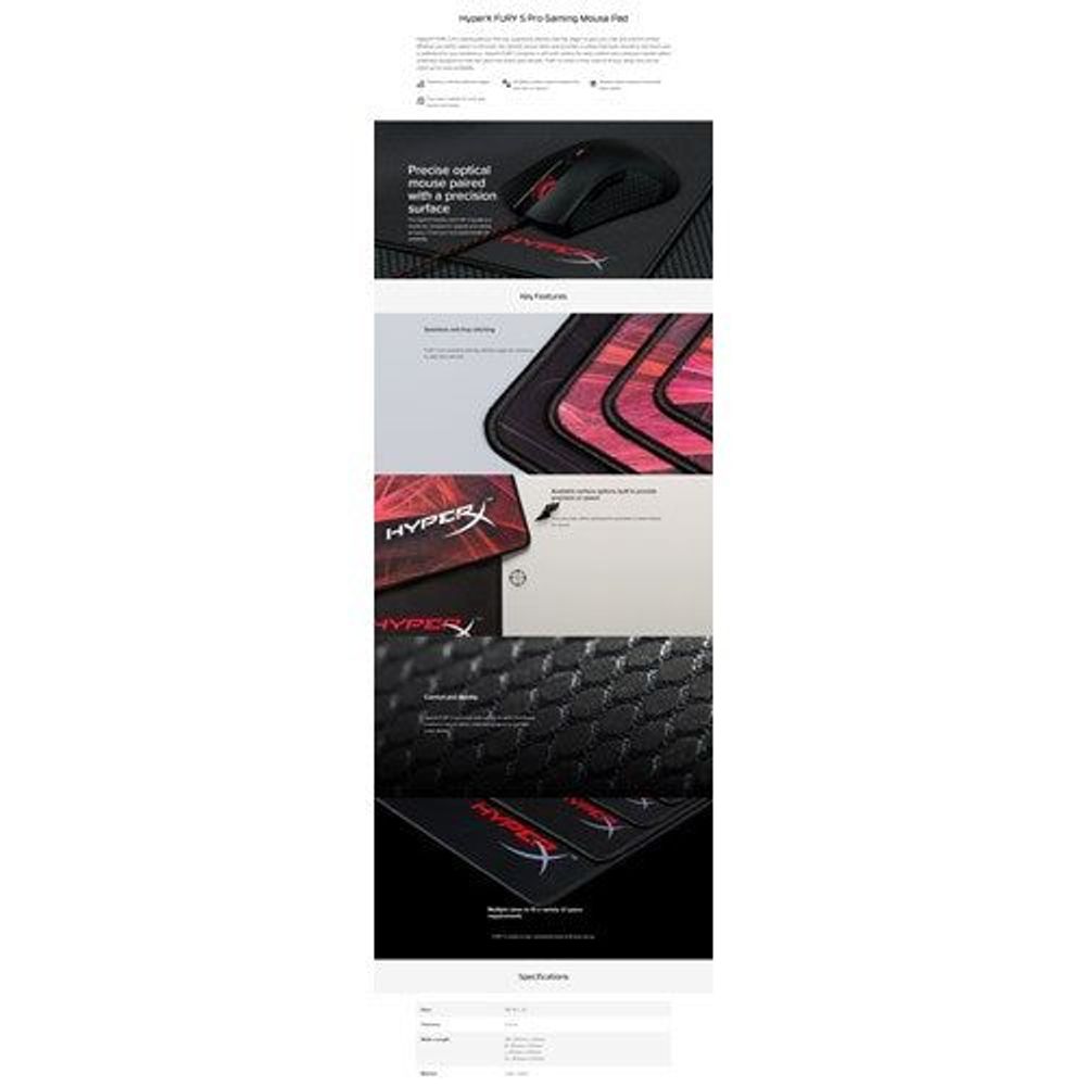 Hyperx Fury S Gaming Mouse Pad Speed Edition (Larger)