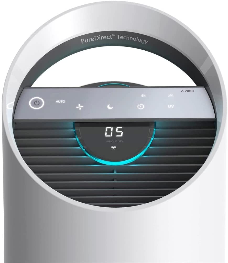 TruSens Z-2000 Medium Room Air Purifier with SensorPod Air Quality Monitor, Dupont HEPA Filter and Two Airflow Streams, White