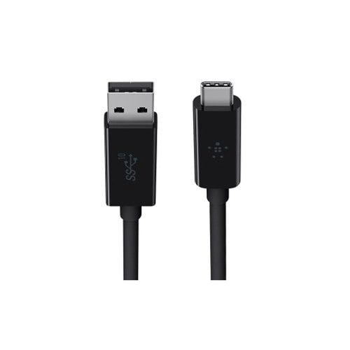 F2CU029BT1M-BLK - Belkin 3.1 USB-A to USB-C Cable (USB Type-C) - 91.44 cm USB Data Transfer Cable for MacBook, Hard Drive, Chromebook, Smartphone - First End: 1 x USB 3.1 Type C - Male - Second End: 1 x USB 3.1 Type A - Male - 10 Gbit/s - Black