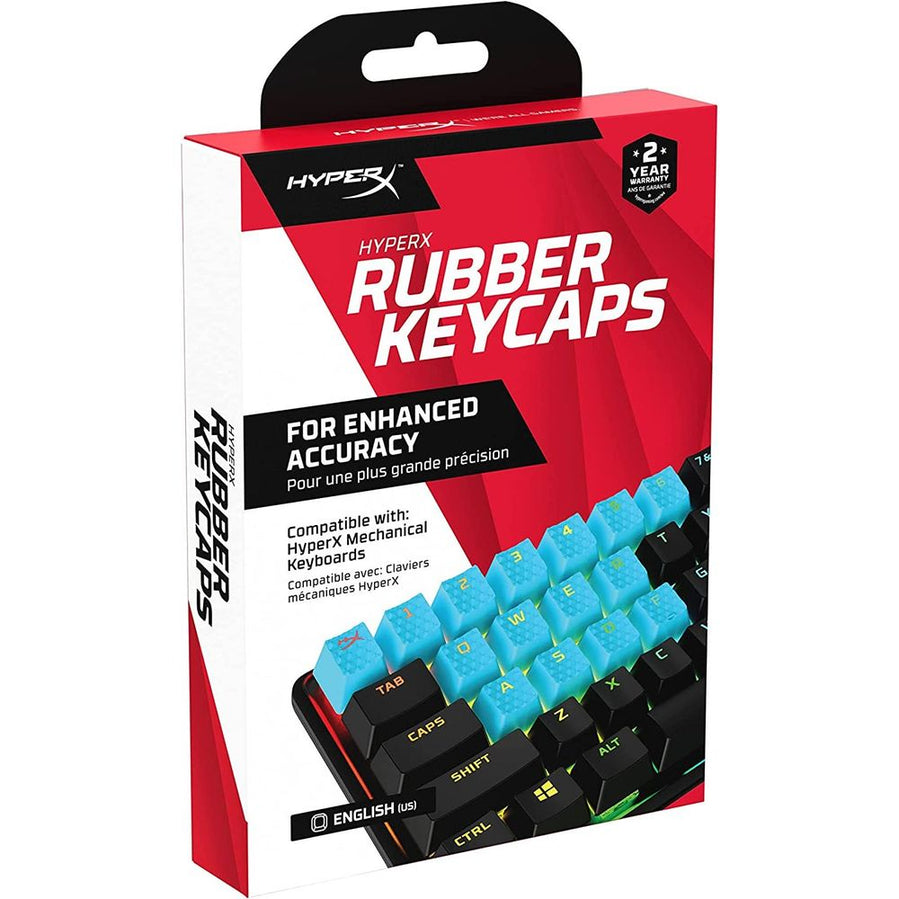 hyperx keycaps - rubber - blue [us] tech supply shed