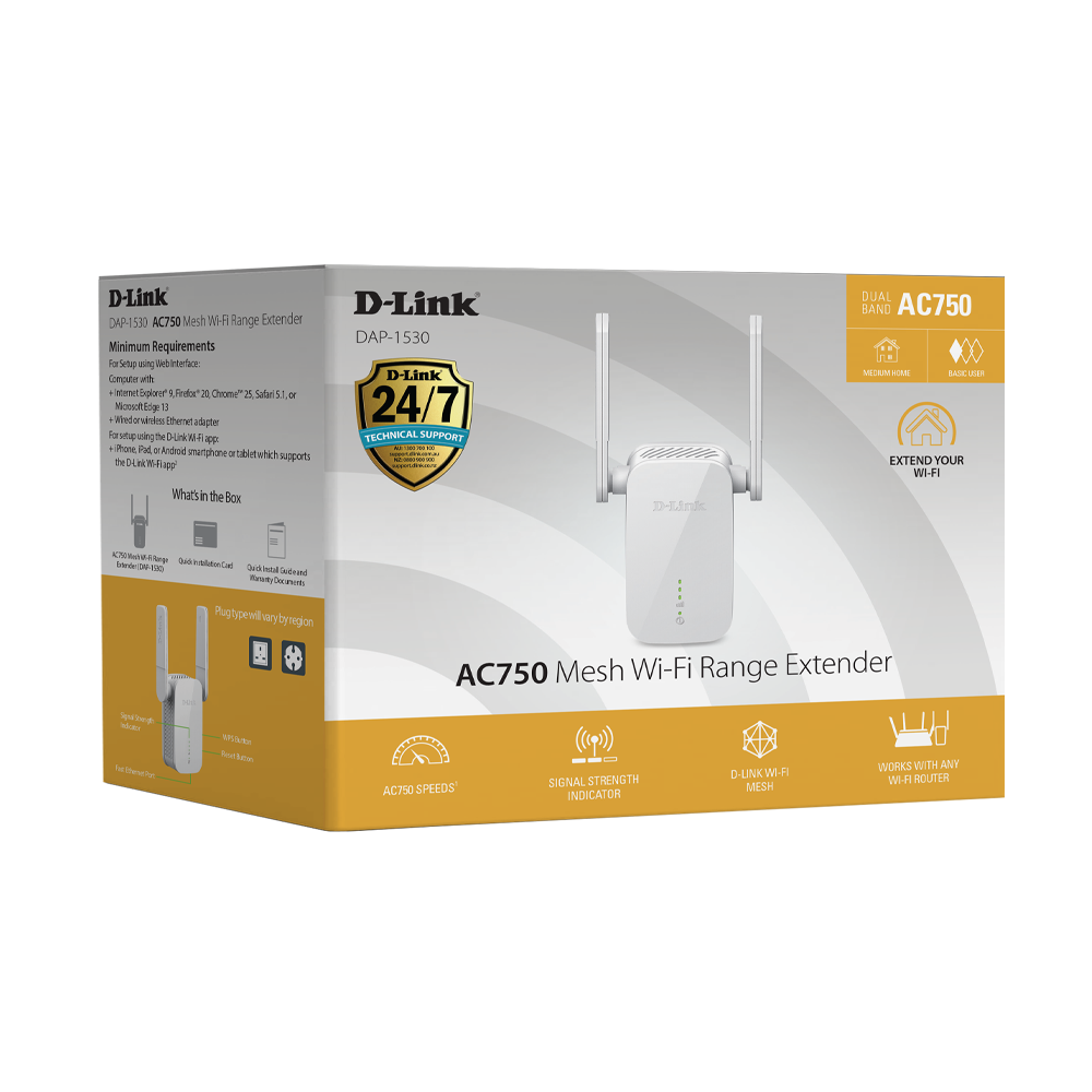 D-Link DAP-1530 AC750 Mesh Wi-Fi Range Extender