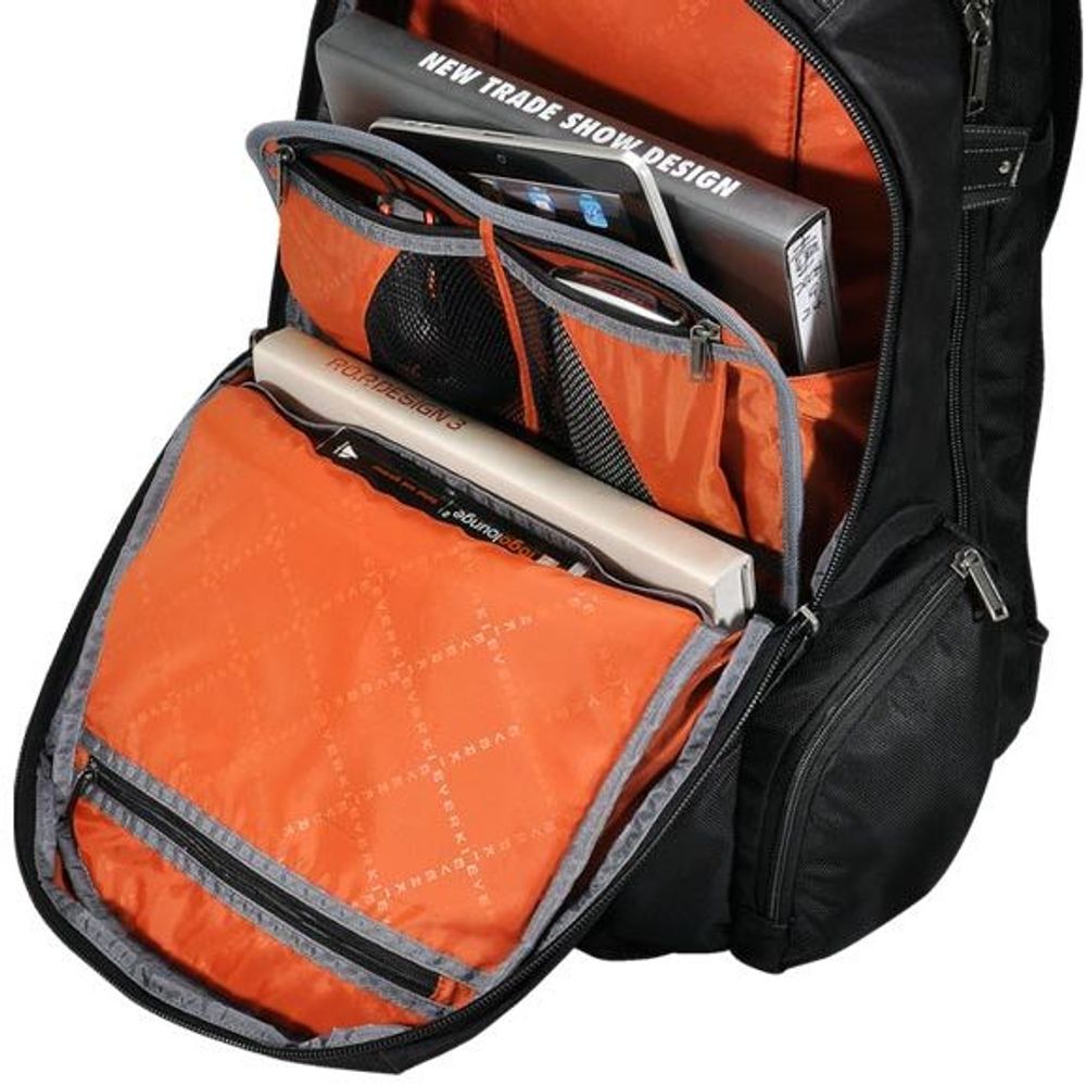 EKP120 EVERKI Titan 18.4" Business Travel Friendly Laptop Backpack. Checkpoint friendly design, with water resistant