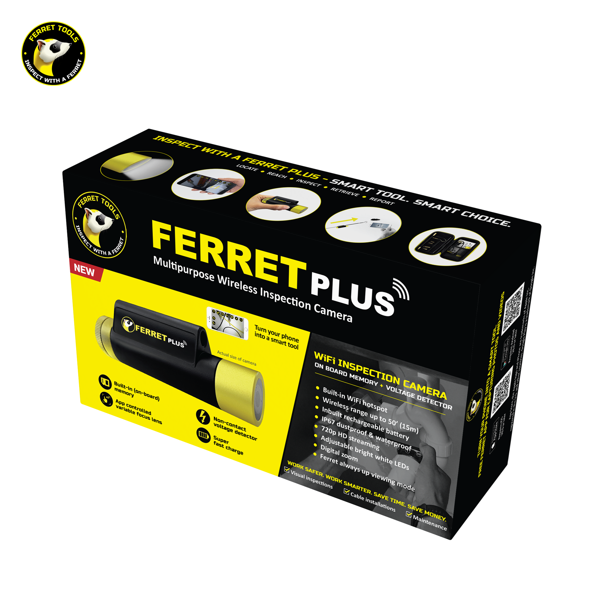 FERRET Plus CFWF50P Multipurpose Wireless Inspection Camera & Cable Pulling