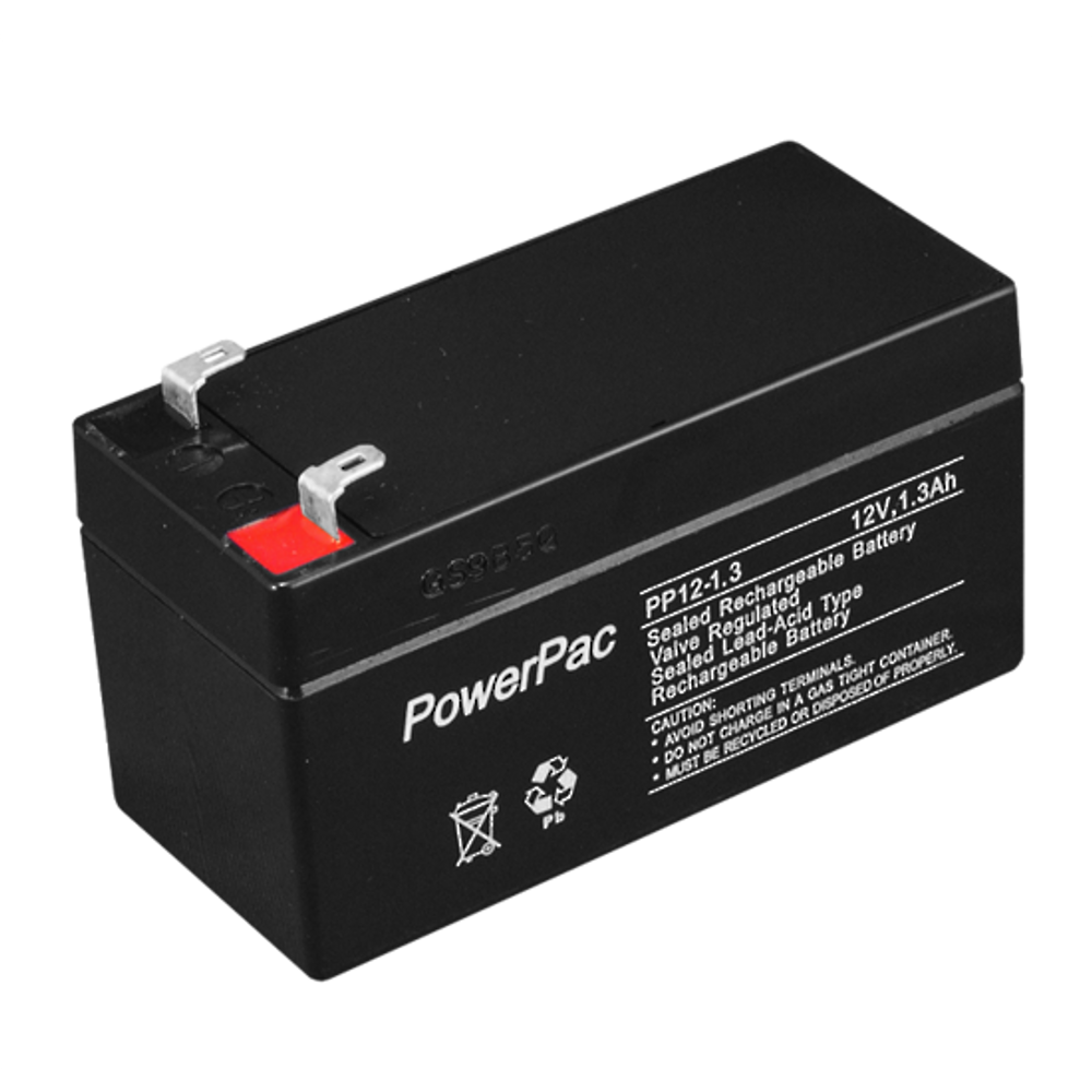 Powerpac S.L.A Battery 12V 1.3A - dimensions L100 x W45 x H52mm