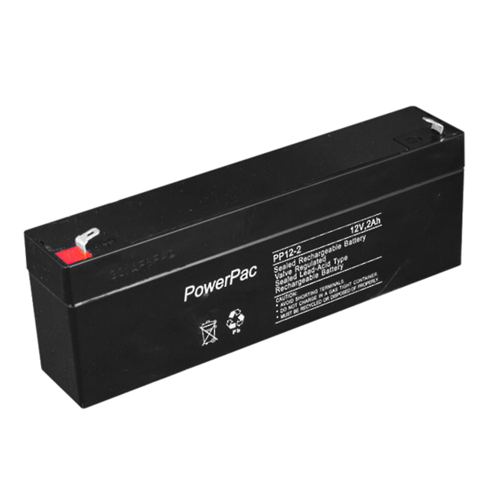 Powerpac S.L.A battery 12V 2A - dimensions L170 x W60 x H35mm