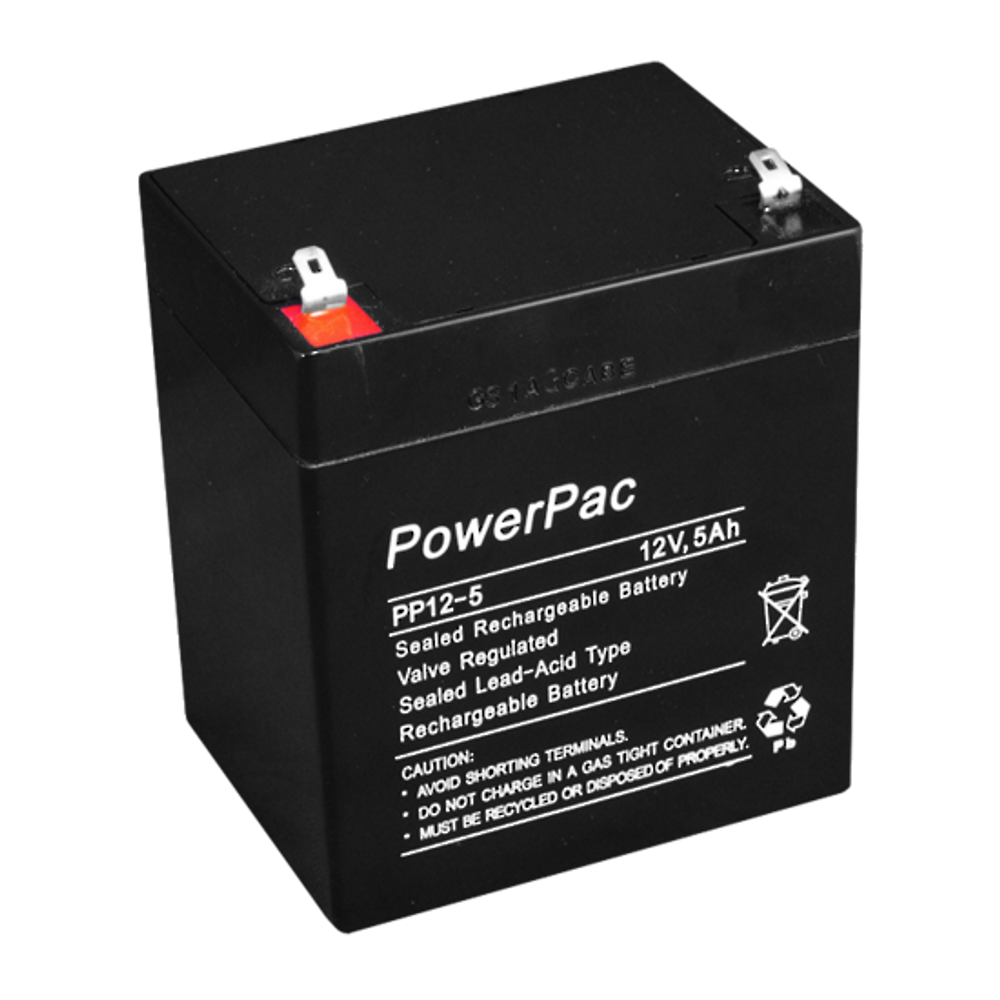 Powerpac S.L.A battery 12V 5A - dimensions L90 x W101 x H70mm