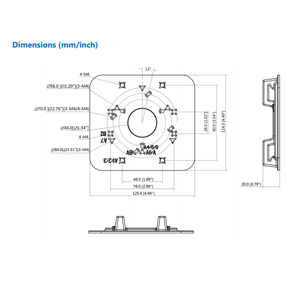 PFA152-E - Pole Mount Bracket