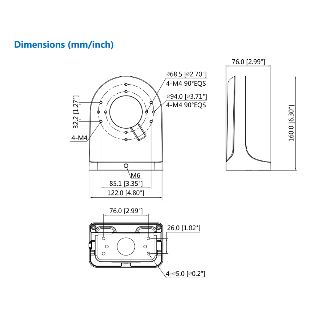 Dahua PFB204W - Water-Proof Wall Mount Bracket