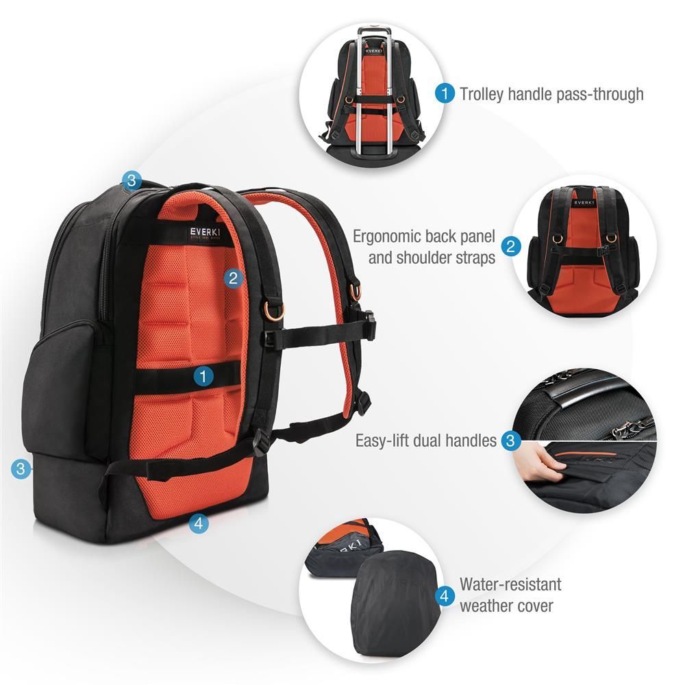 EKP117B EVERKI ContemPRO Laptop Backpack. Designed to Fit up to 18.4"