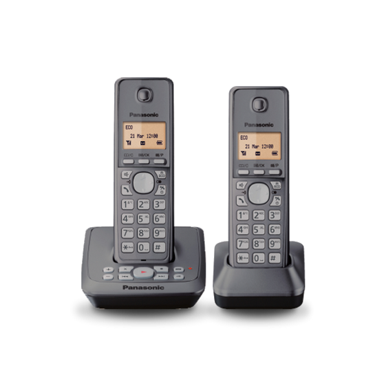 Panasonic KX-TG2722NZB Twin Pack Cordless Telephone - DECT 6.0 - 1.8 GHz