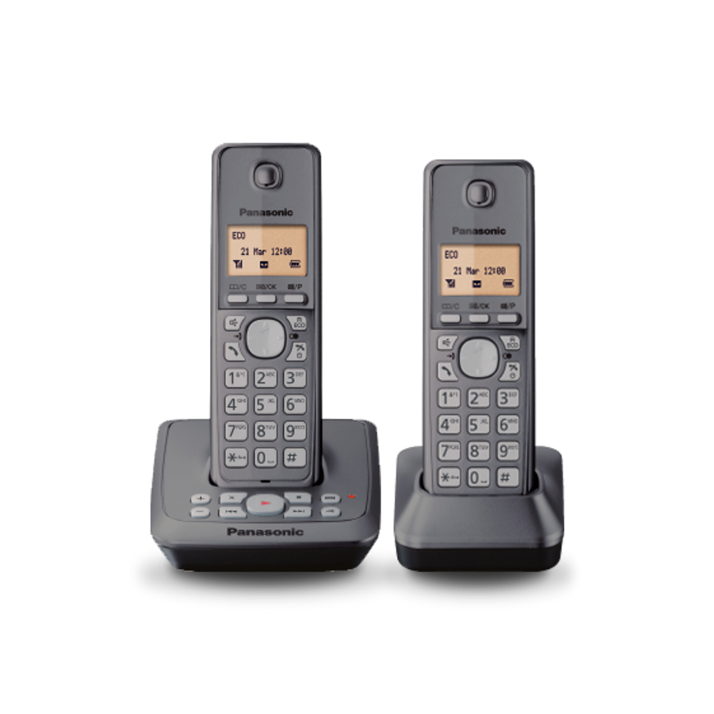 Panasonic KX-TG2722NZB Twin Pack Cordless Telephone - DECT 6.0 - 1.8 GHz