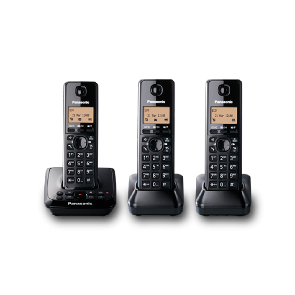 Panasonic KX-TG2723NZB Cordless Telephone Triple Pack - DECT 6.0 - 1.8 GHz