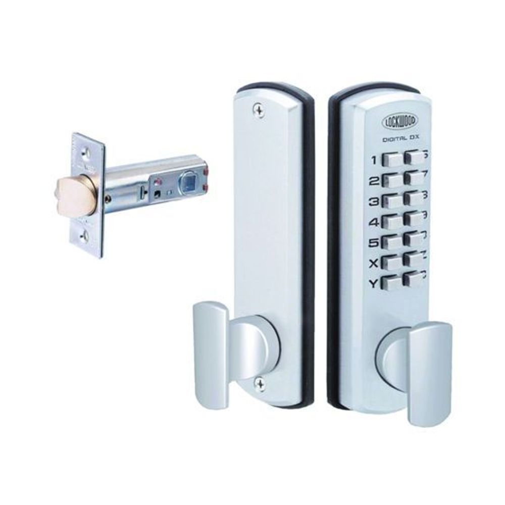 Lockwood 530DX Mechanical Digital Tubular Latch Lock - Saturn Chrome - L530DXSC