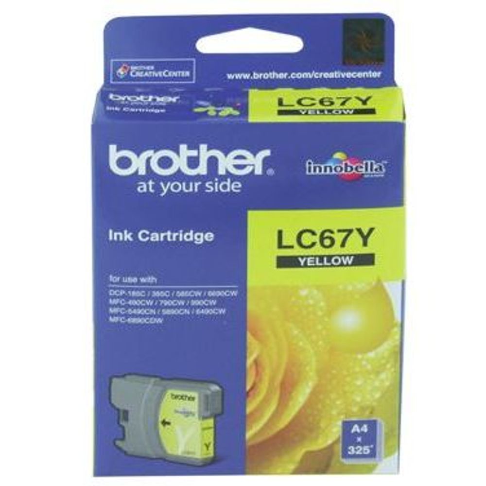 Brother LC67 Ink Cartridges Yellow