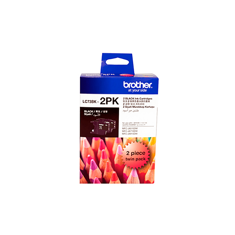 Brother LC73BK2PK Black Ink Cartridge Twin Pack