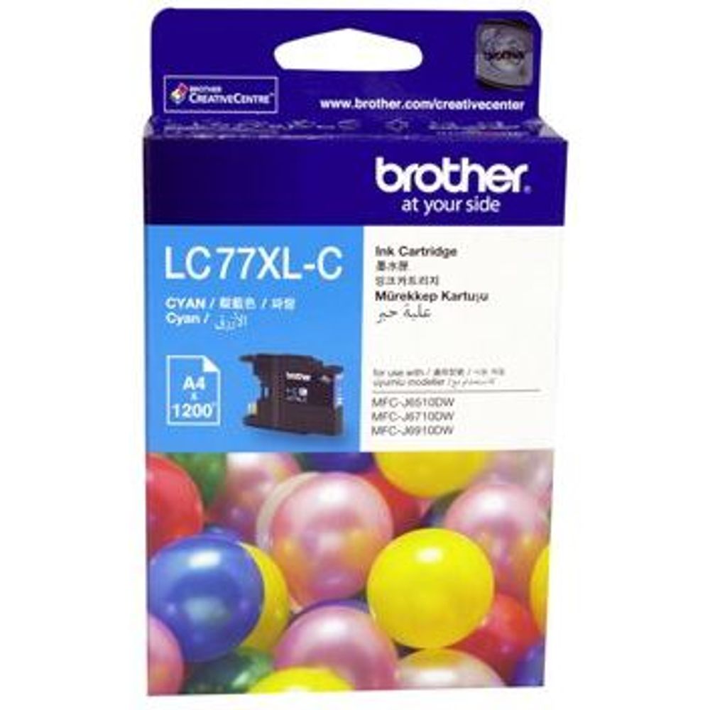 Brother LC77XL High Yield Ink Cartridges Cyan