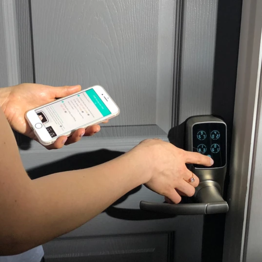 Lockly PGD728F MB - Secure Plus Deadbolt lock, Fingerprint, BT, Passcode Patent MB