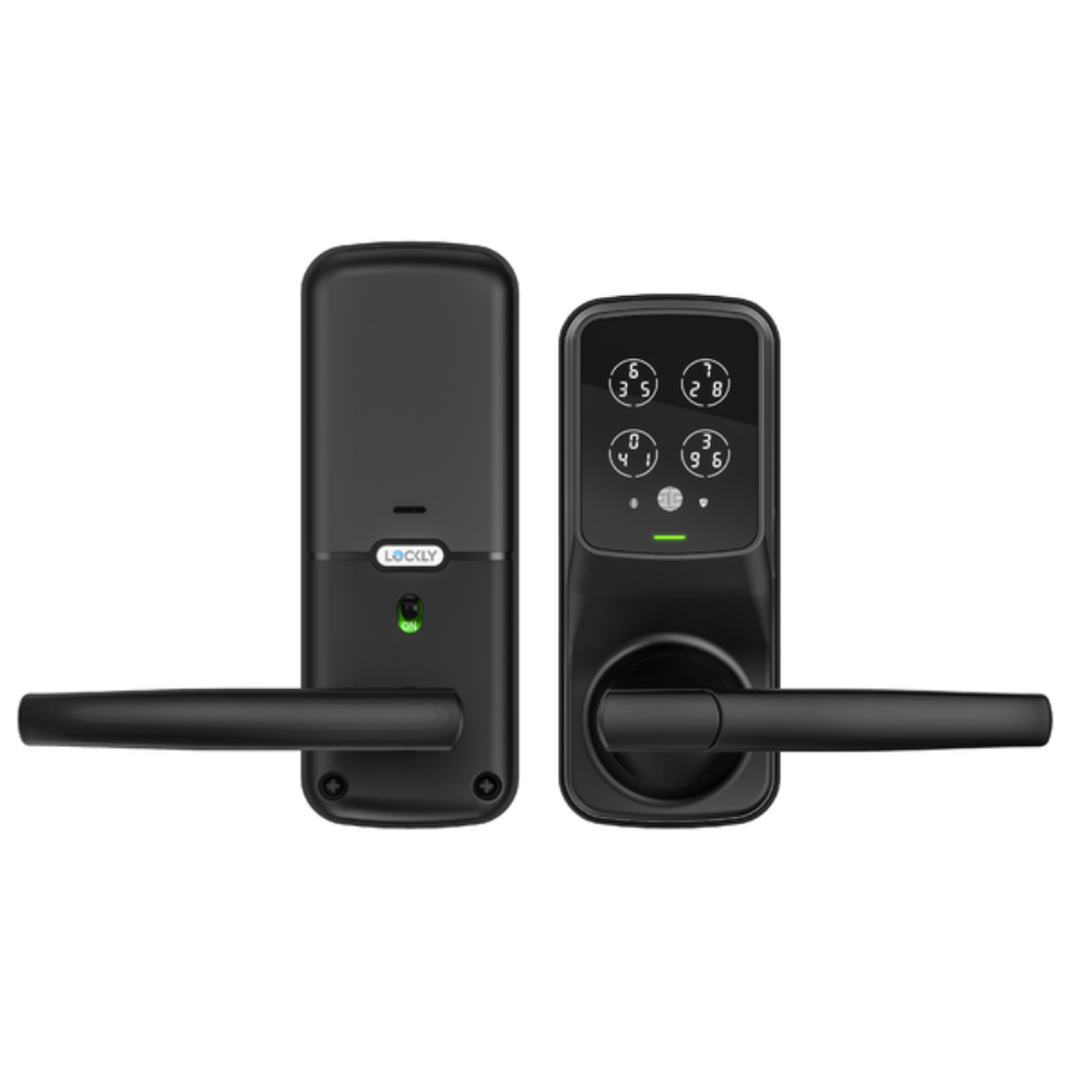 Lockly PGD628F MB - Lockly Secure Plus Latch Lock, Fingerprint, BT, Passcode Patent MB