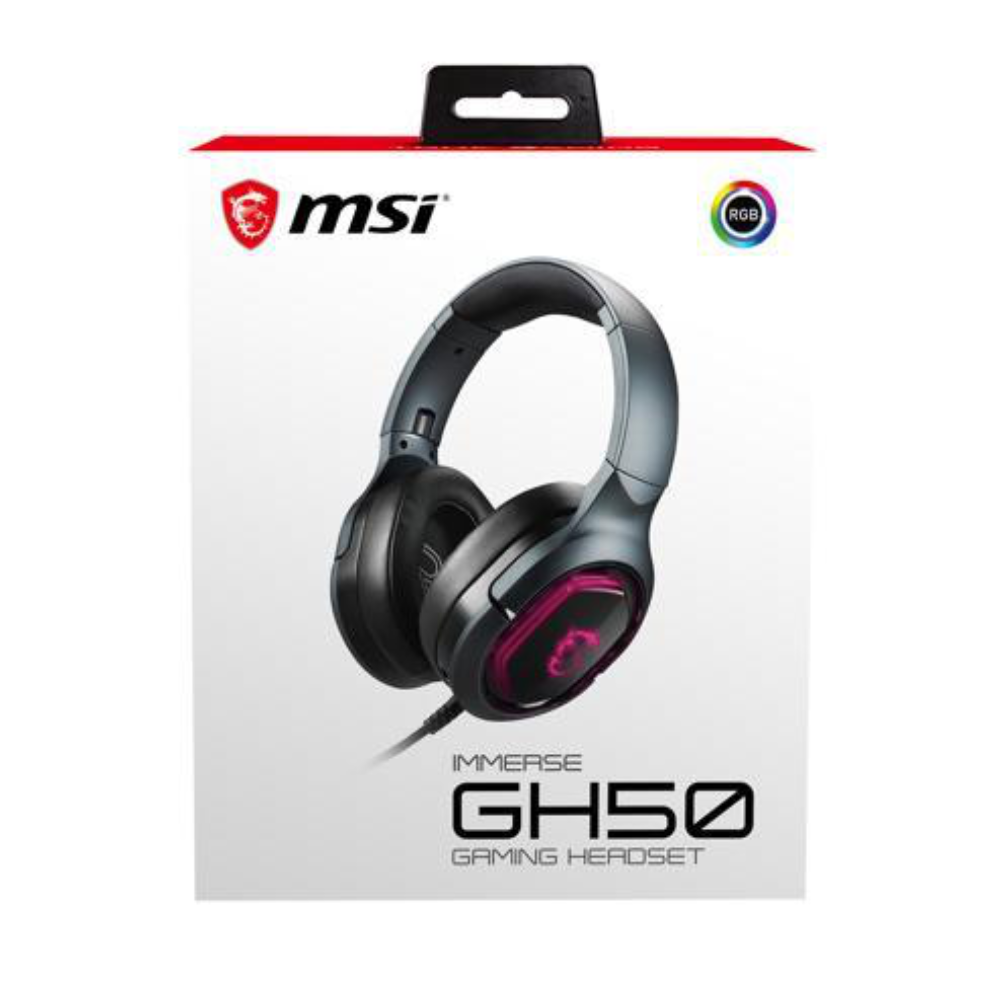 MSI GH50 Immerse Headphones - virtual 7.1 surround sound