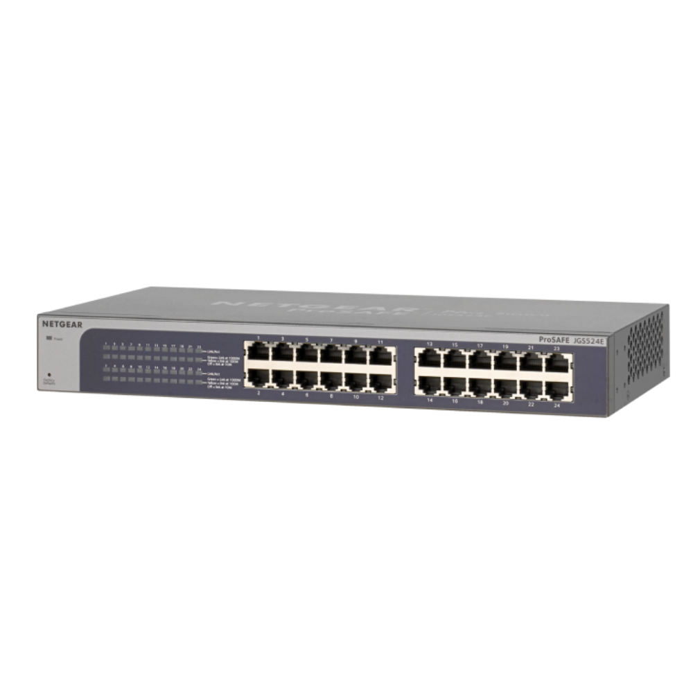 NETGEAR JGS524AU - 24-port Gigabit Unmanaged Rackmount Switch, ProSAFE