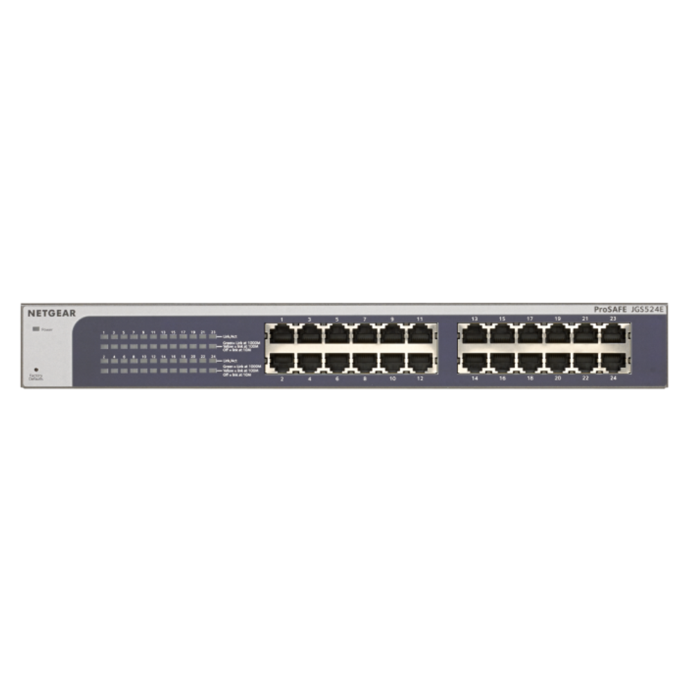 NETGEAR JGS524AU - 24-port Gigabit Unmanaged Rackmount Switch, ProSAFE