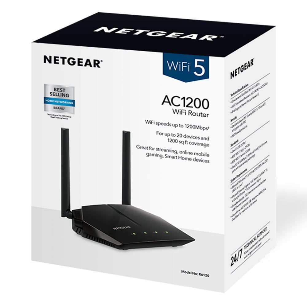 NETGEAR R6120-100AUS - R6120 AC1200 Dual Band USB 2.0 WiFi Router
