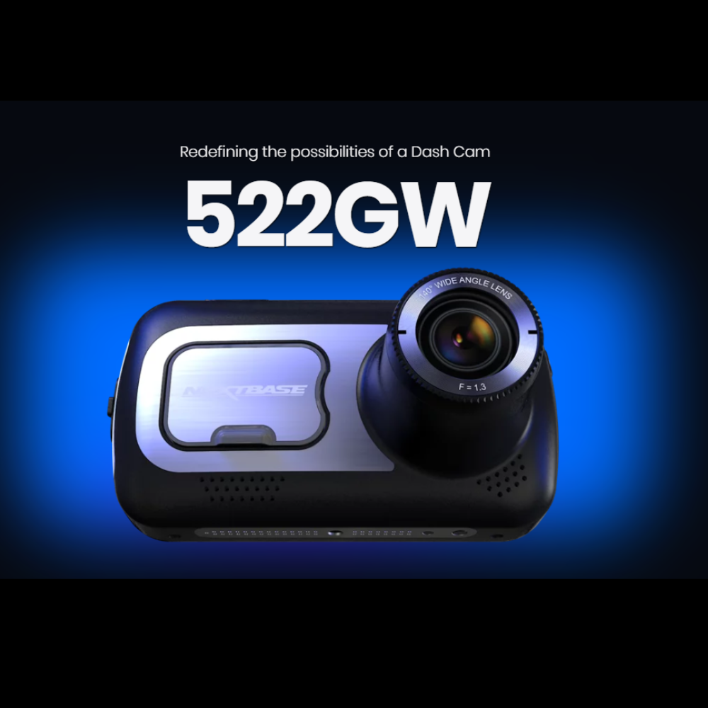 NEXTBASE 522GW Dash Cam 1440P HD resolution 30FPS  3in high resolution IPS touch screen