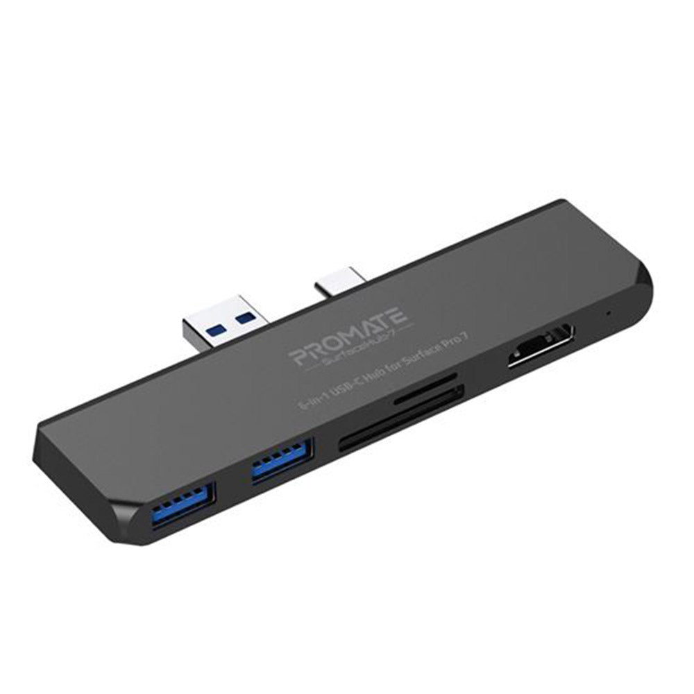 PROMATE SURFACEHUB-7 6-In-1 USB-C Hub For Microsoft Surface Pro 7
