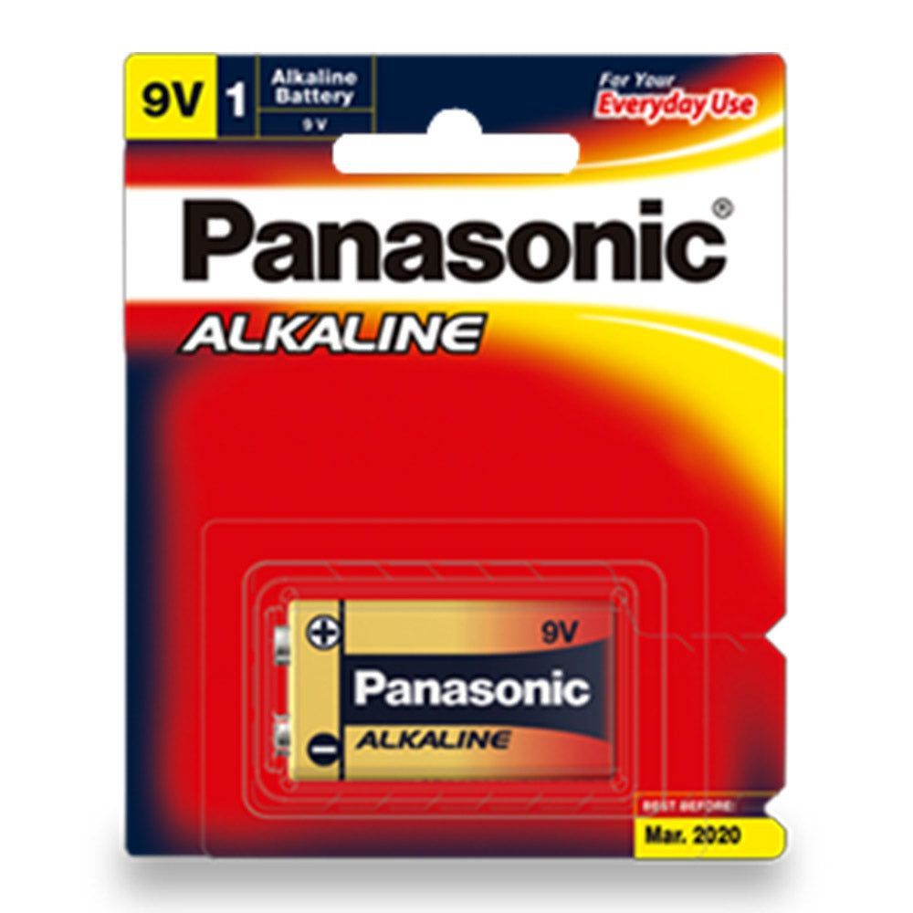 Panasonic 6LR61T/1B Alkaline 9V Battery 1 Batteries per Blister Pack