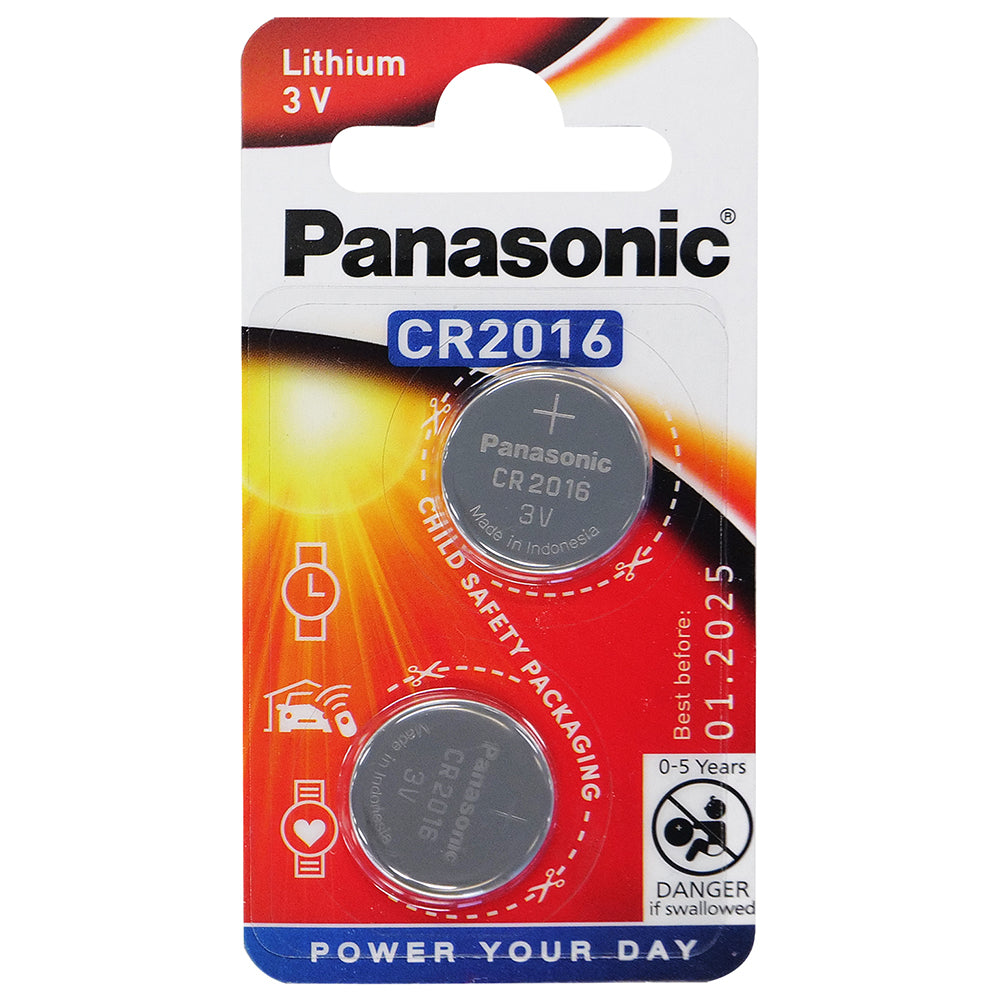 Panasonic CR-2016PG-2B 3V Battery Lithium Coin Button Cell 2016 2pk - Tech Supply Shed