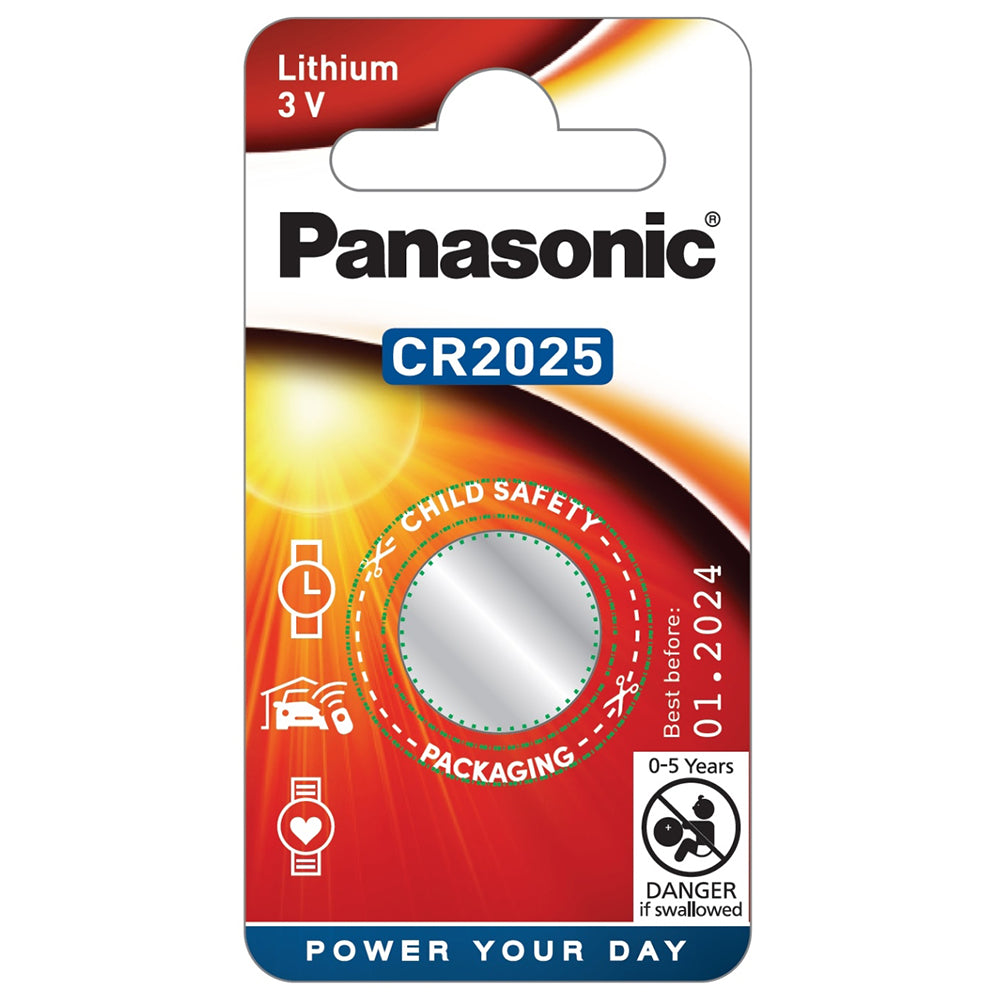 Panasonic CR-2025PG-1B 3V Battery Lithium Coin Button Cell 2025 1pk - Tech Supply Shed