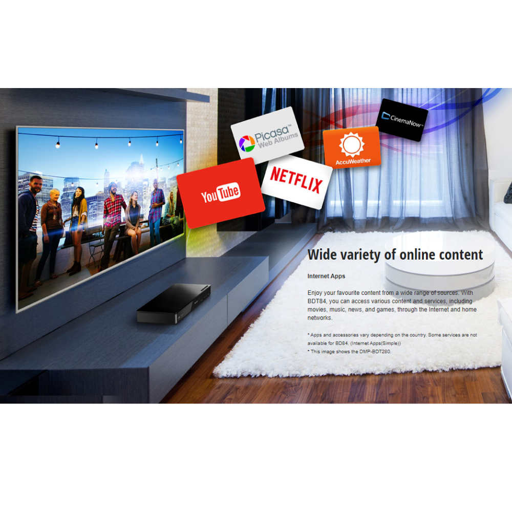 Panasonic DMP-BD84GN-K Compact Multi-format Blu-ray DVD CD Player