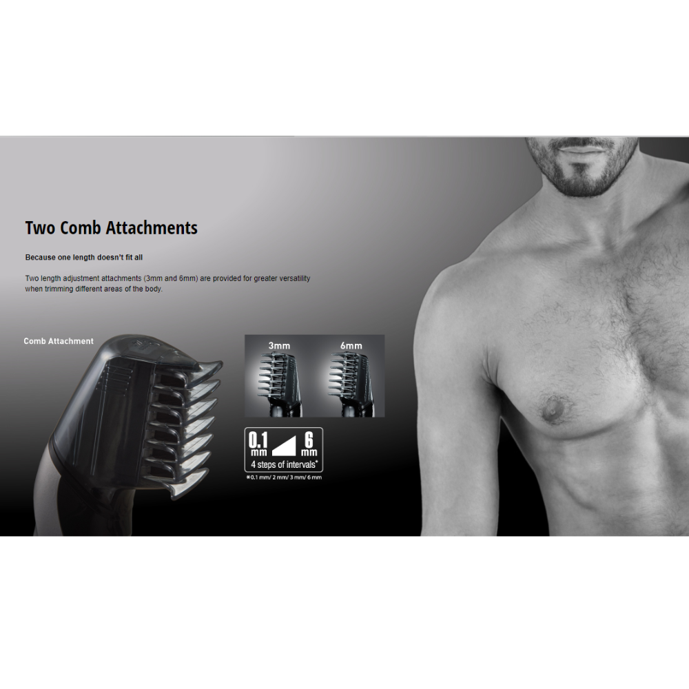 Panasonic ER-GK60-S541 Wet & Dry RC power Precision Body Hair Trimmer