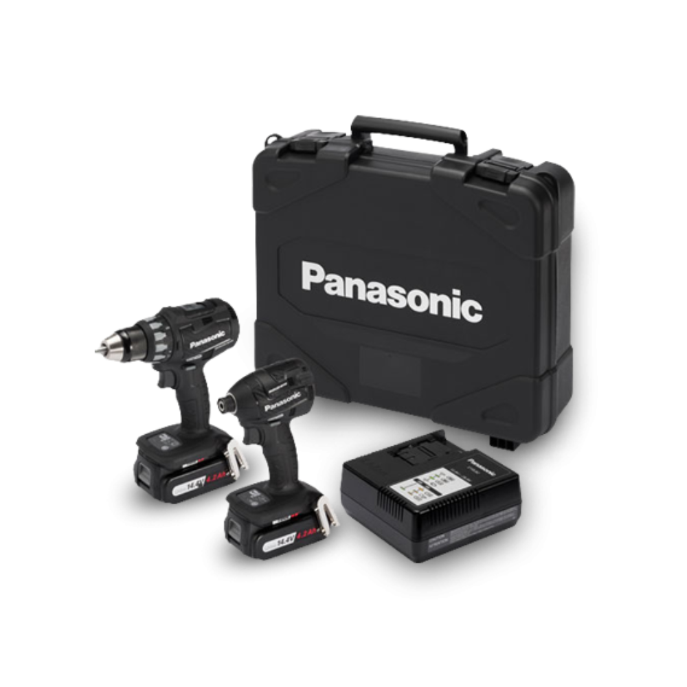 Panasonic EYC215LS2F57 14.4V Cordless Hammer Drill Impact Driver Combo