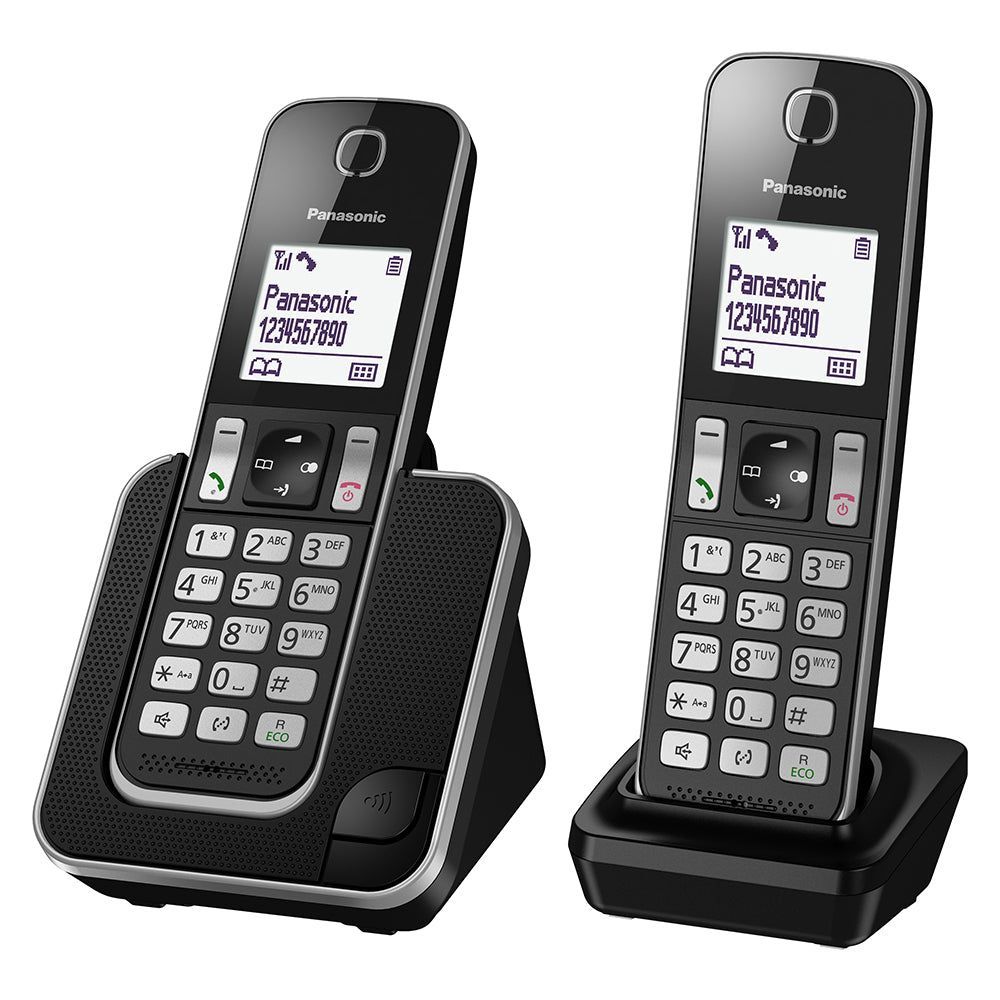 Panasonic KX-TGD312NZB Twin Amplified Cordless Telephone with Long Life Battery