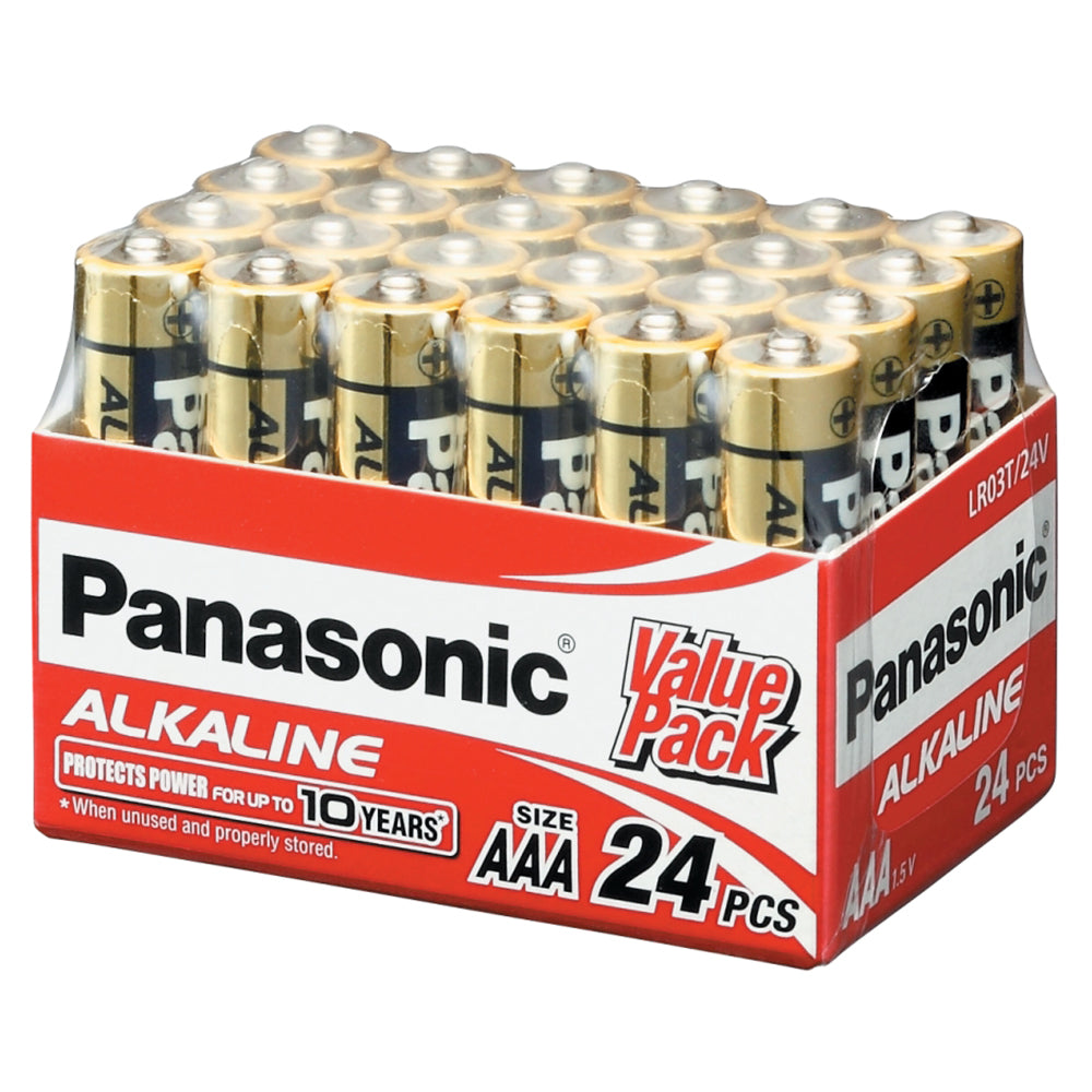 Panasonic LR03T-24V AAA 24pcs Premium Lasting Alkaline 1.5V Batteries - Tech Supply Shed