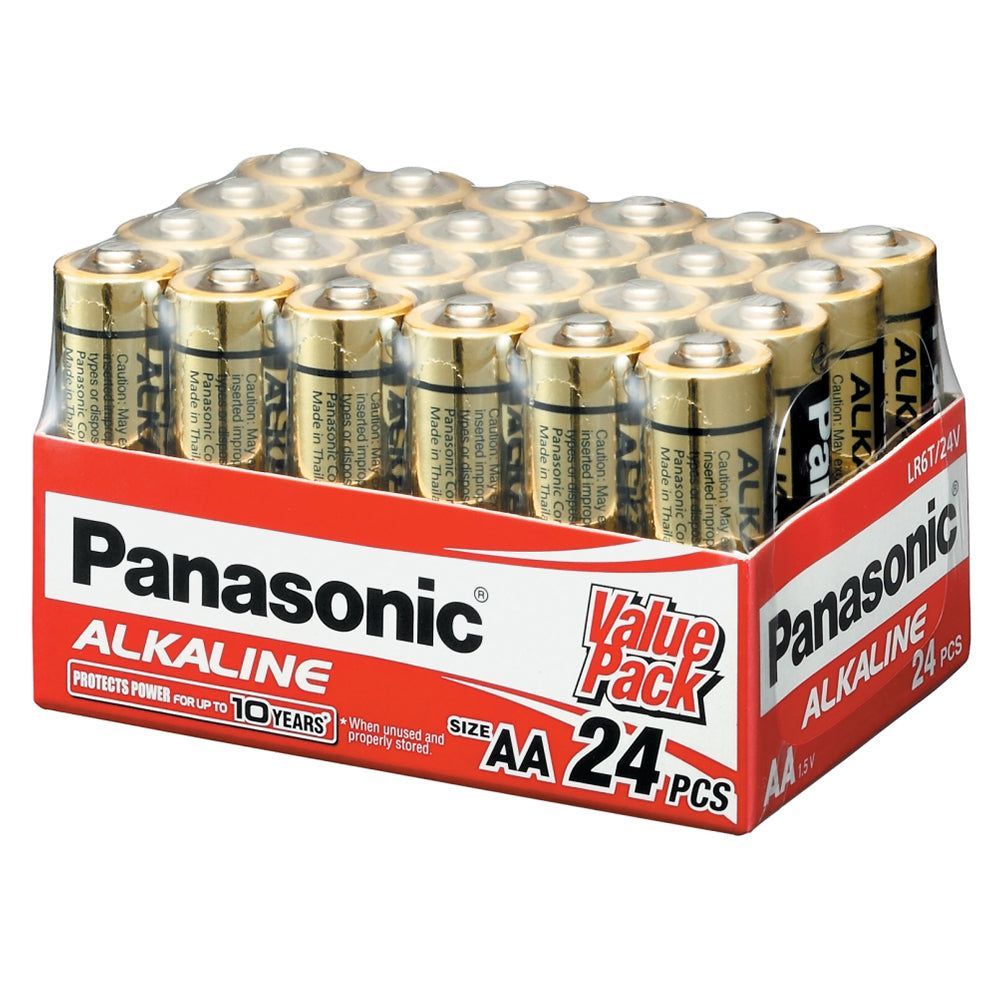 Panasonic LR6T-24V AA 24pcs Premium Lasting Alkaline 1.5V Batteries