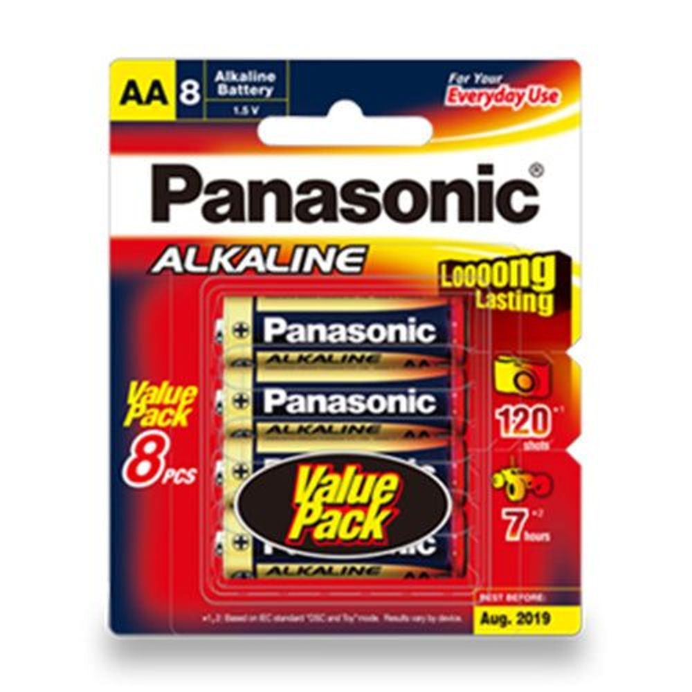 Panasonic LR03T-LR6T/8B-kit Alkaline AA and AAA 8 Batteries per Blister Pack