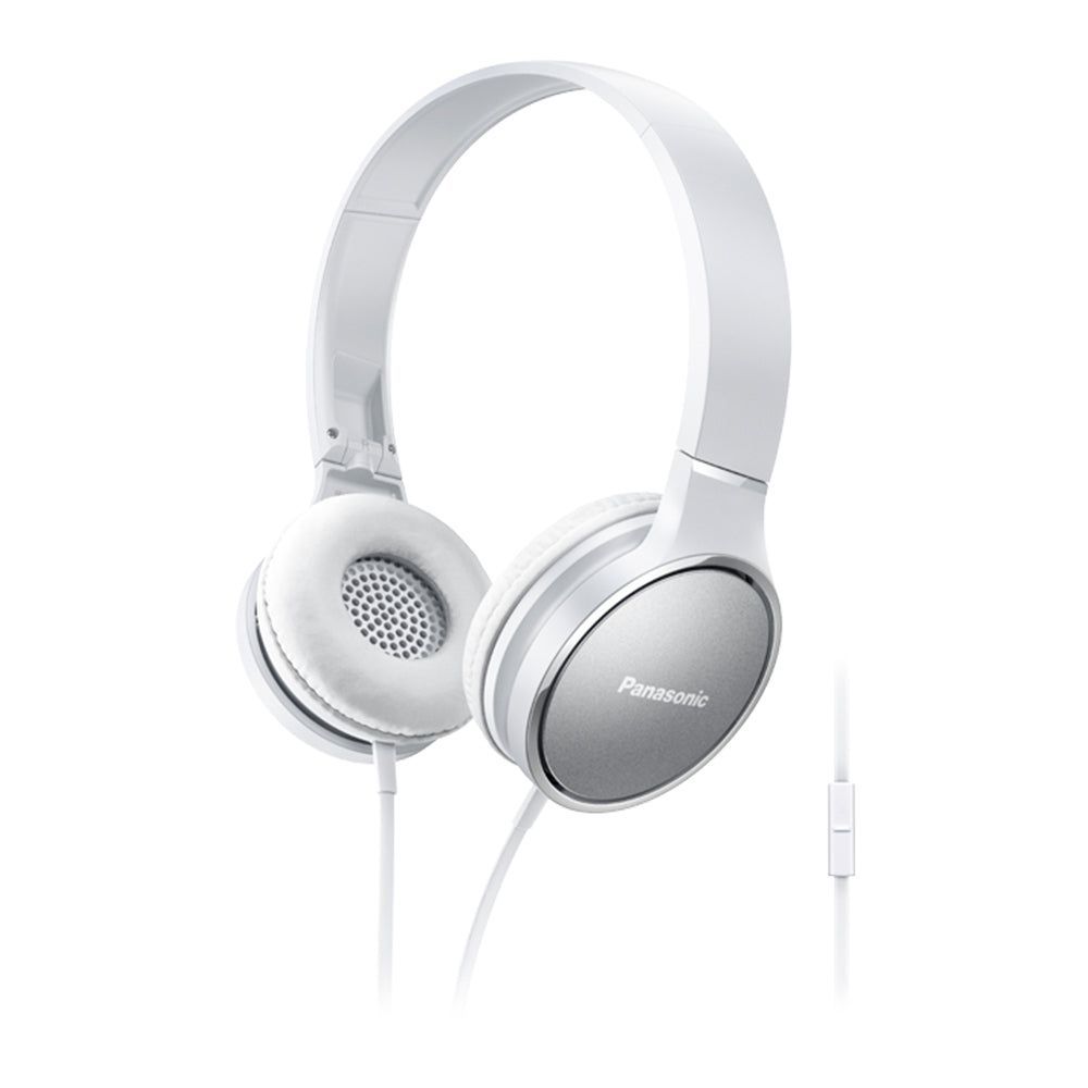Panasonic RP-HF300MGC Foldable Over-Ear Headphones with Microphone White