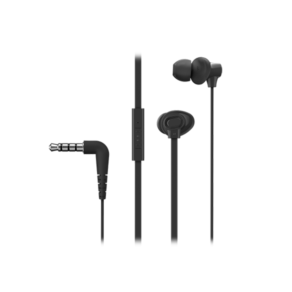 Panasonic RP-TCM130E In-ear Remote/Mic earphone In-line control, 3 sizes of ear pieces included-c Black