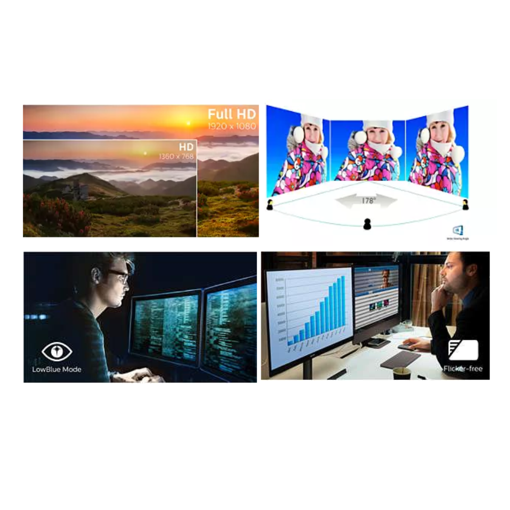 Philips 241B8QJEB/75 24" Full HD Business Monitor, IPS Panel, 1920x1080, Height & Pivot Adjustable