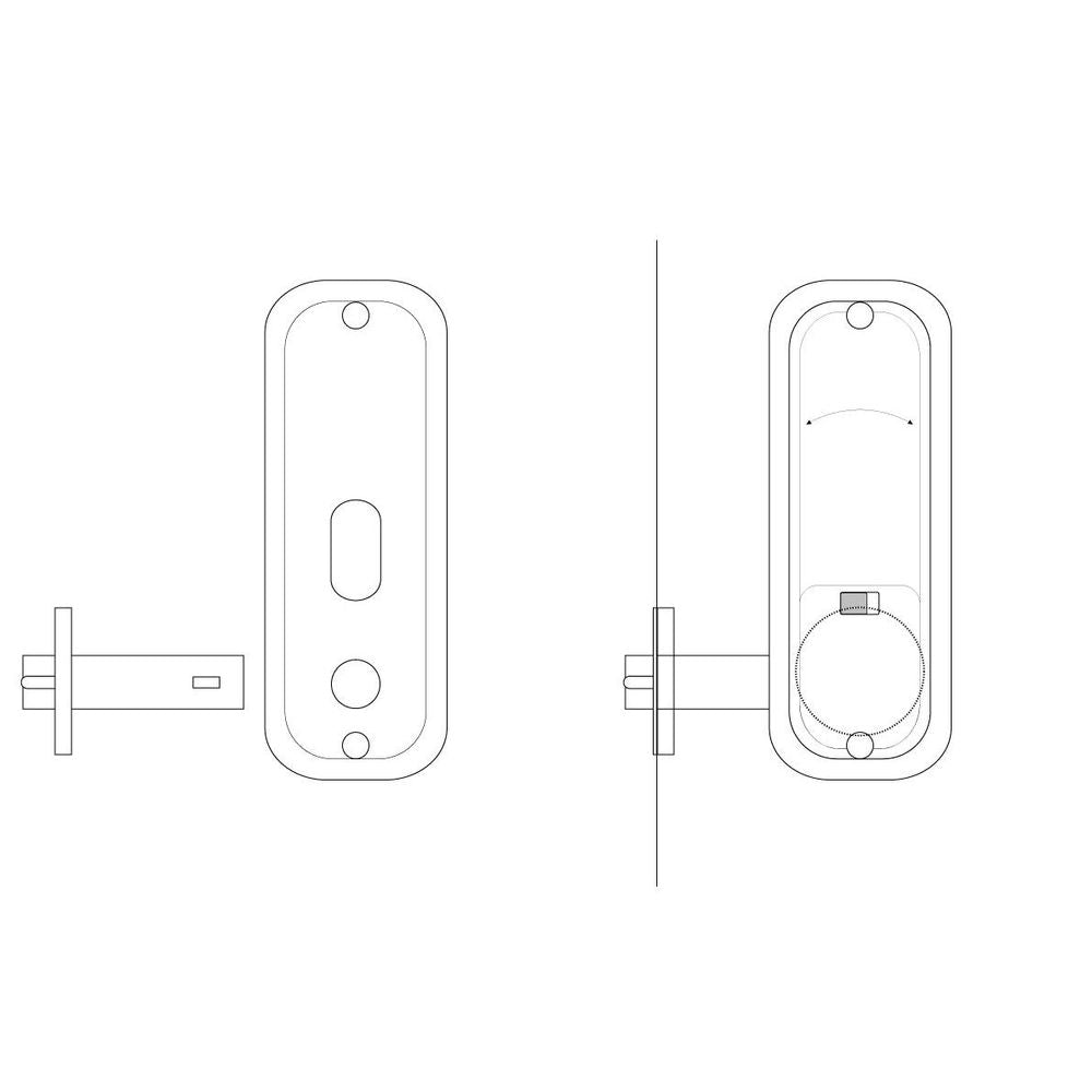 Yale Mechanical Digital Entrance set - Saturn Chrome - SL2000SC