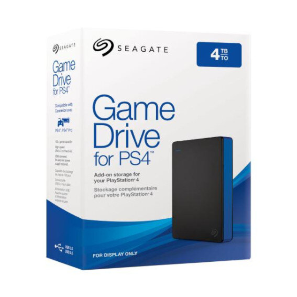 Seagate Game Drive 4TB USB 3.0 Bus Powered External HDD, Black