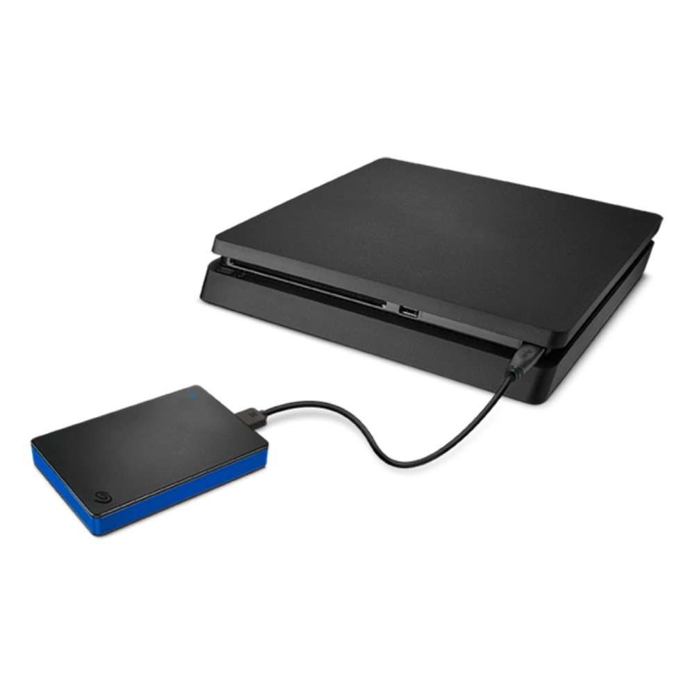 Seagate Game Drive STGD4000400 - PS4 4TB Portable Hard Drive - External - Black, Blue - USB 3.0