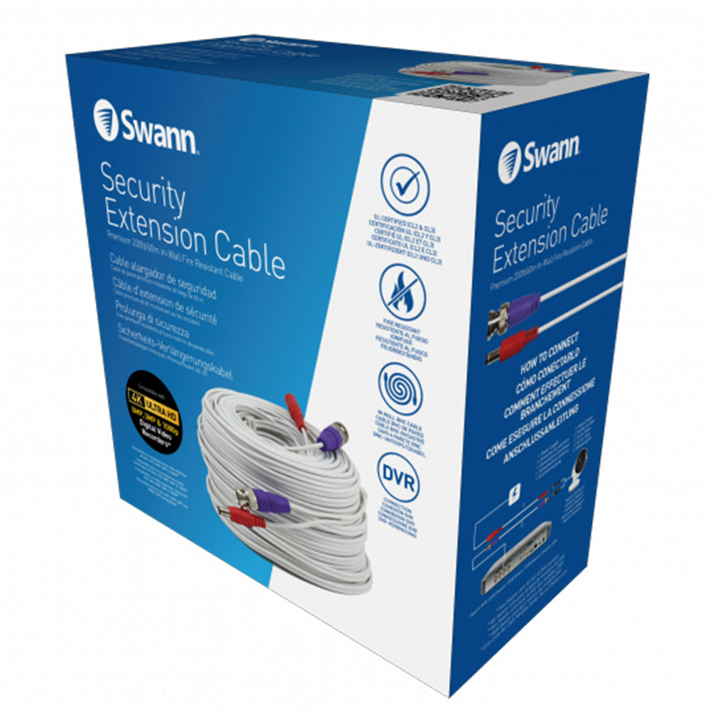 Swann SWPRO-60ULCBL-GL Security Extension BNC Cable 200ft/60m