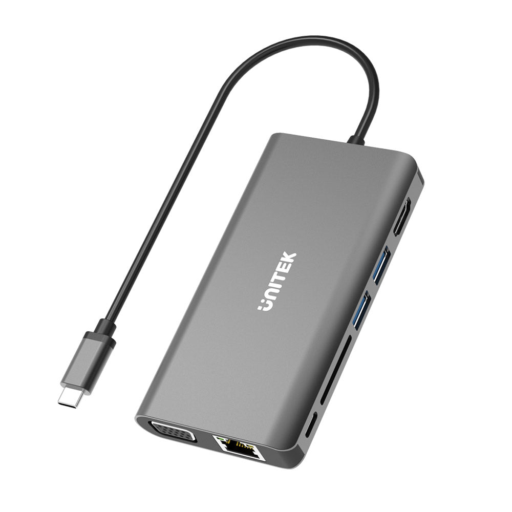 UNITEK D1019A USB 3.1 8-In-1 Multi Port Hub With Power Delivery