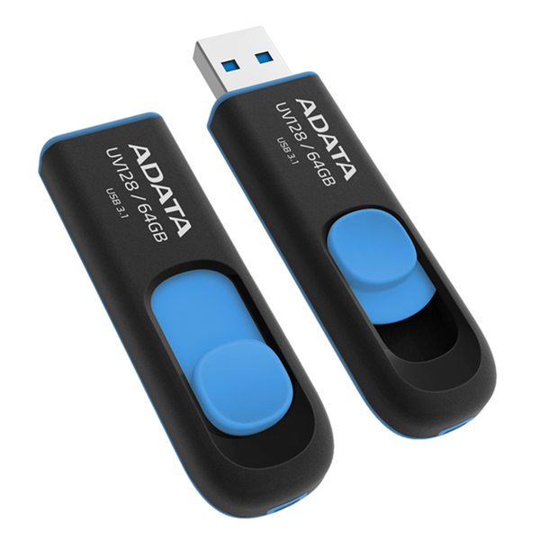 ADATA UV128 Dashdrive Retractable USB3.0 Flash Drive 32GB/64GB/128GB