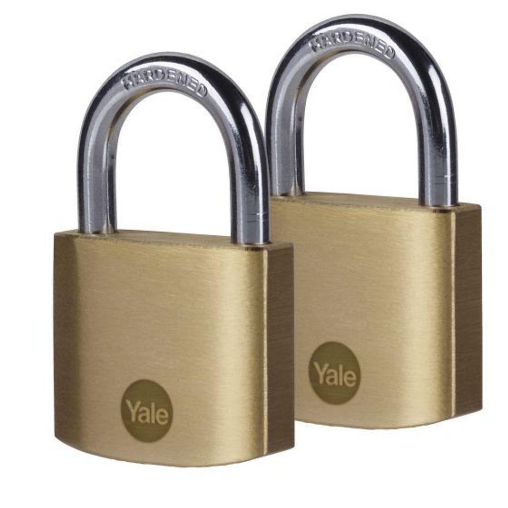 Yale Brass Padlock 40mm Pk 2 - Y110B/40/122/2